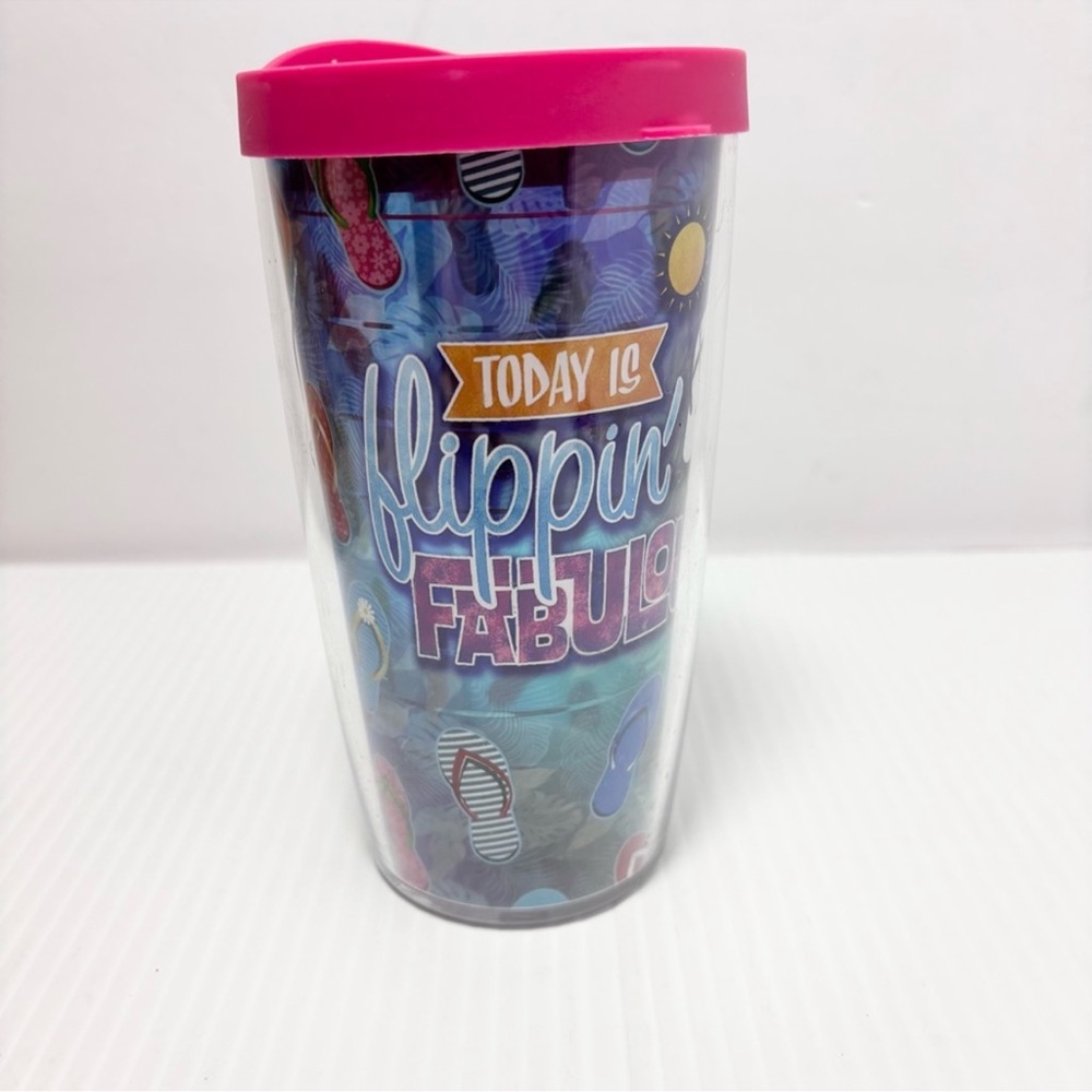 Tervis Flippin Fabulous Insulated‎ Tumbler with Wrap and Lid, Clear 16 oz Tritan
